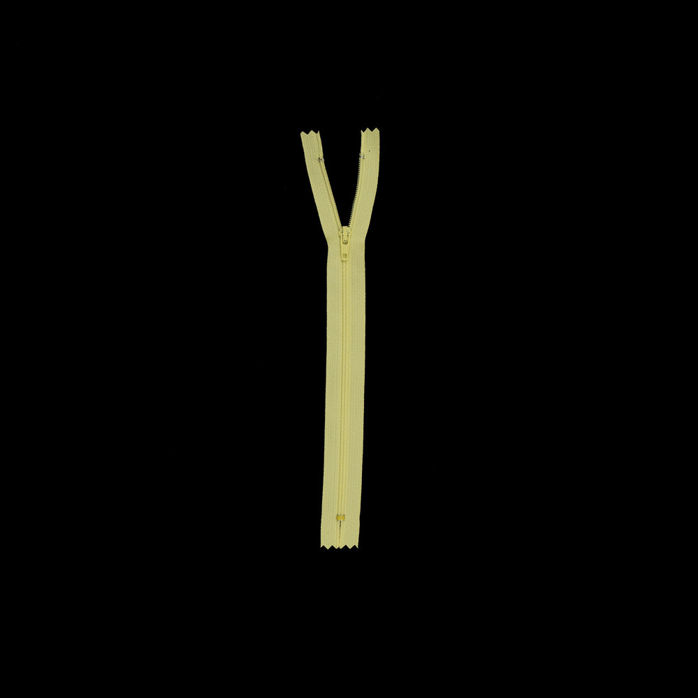 Regular Zipper 9" by YKK - 503 Pale Yellow Detail