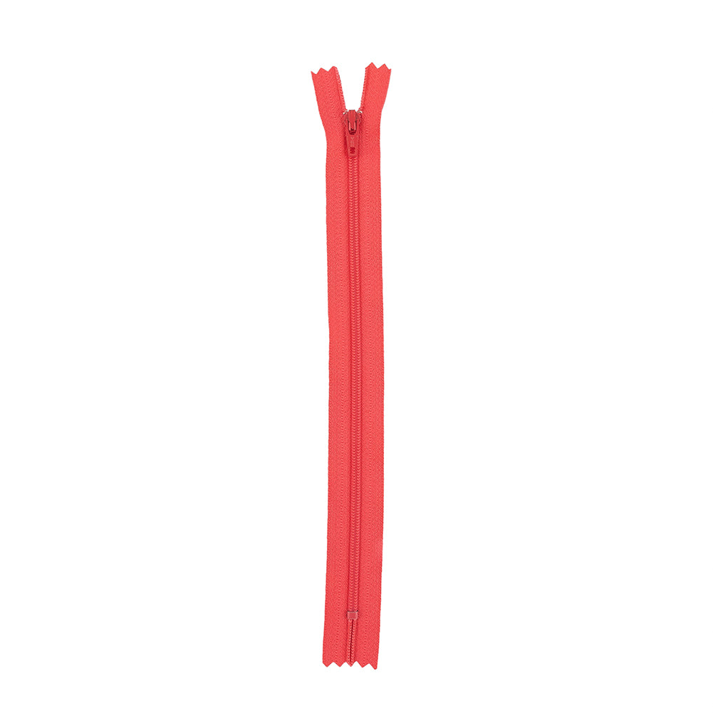 Regular Zipper 9" by YKK - 517 Hot Coral Detail