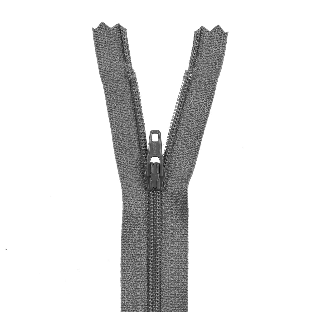 Regular Zipper 9" by YKK - Pewter