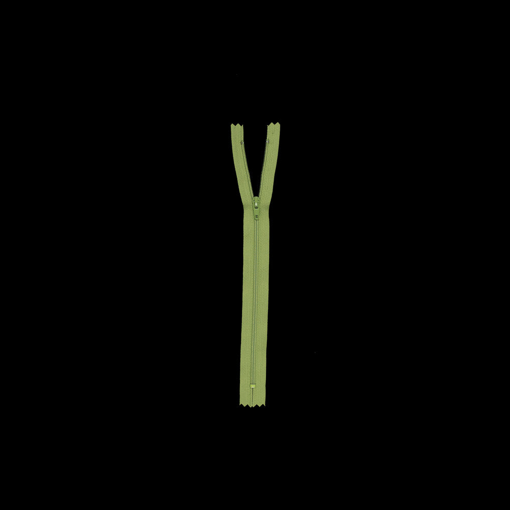 Regular Zipper 9" by YKK - 827 Macaw Green Detail