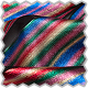 A close up of a colorful striped cloth
