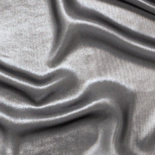A close up of a silver fabric with a very thin pattern