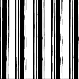 A barcode with a black and white stripe pattern