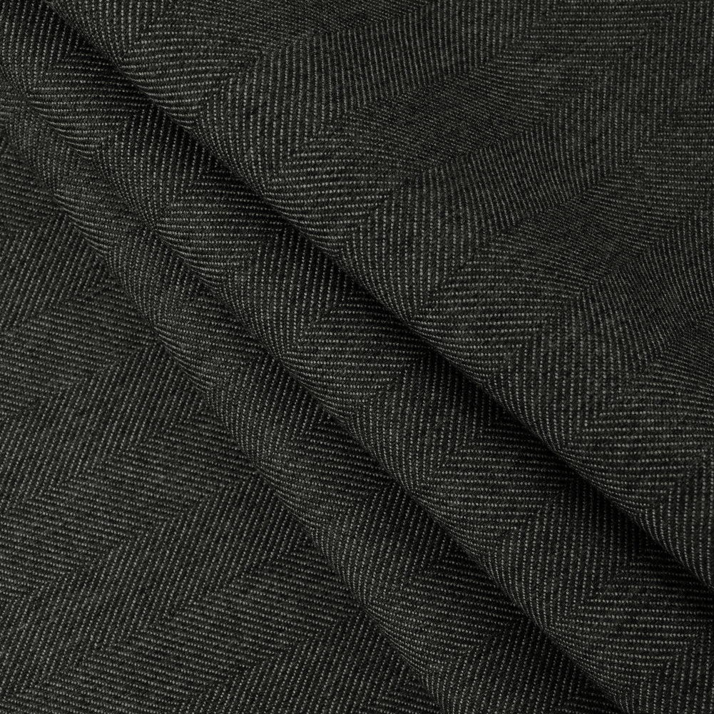 Switch Herringbone Twill by Sunbrella - Ash Gray Folded
