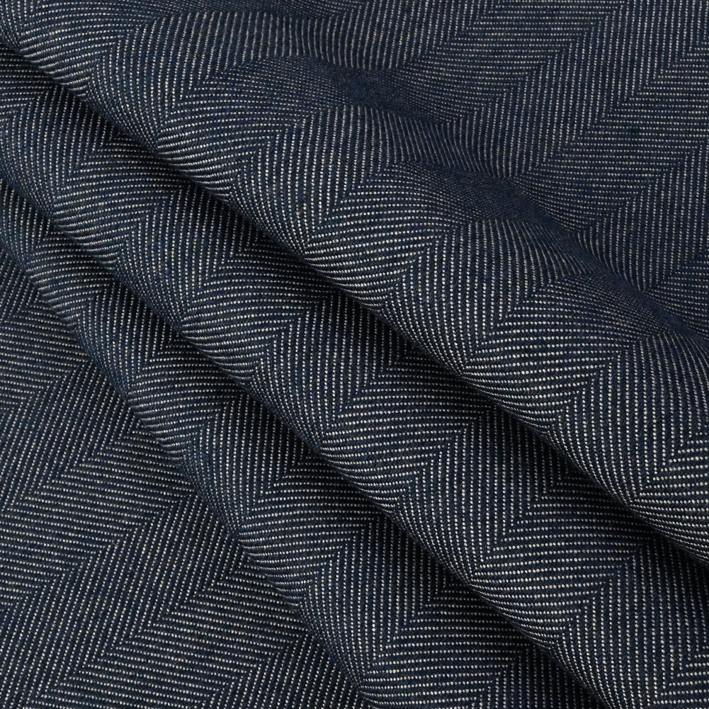 Switch Herringbone Twill by Sunbrella - Denim Folded