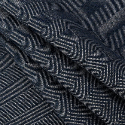Switch Herringbone Twill by Sunbrella - Denim Folded