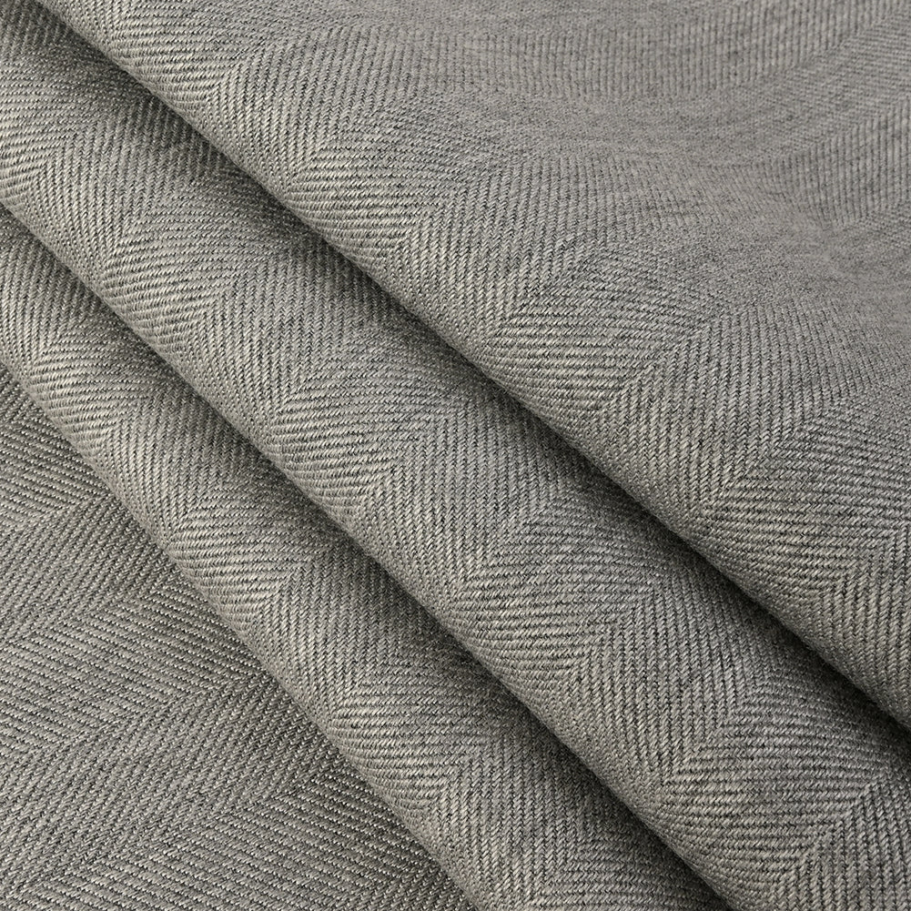 Switch Herringbone Twill by Sunbrella - Silver Folded