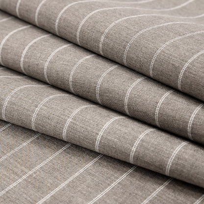 Ticking Striped Canvas by Sunbrella - Dove Folded
