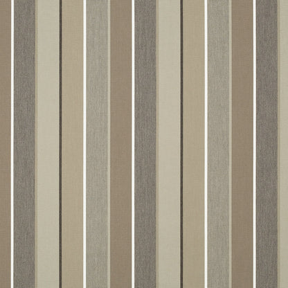 Milano Upholstery Woven by Sunbrella - Char Gray and Beige Stripes