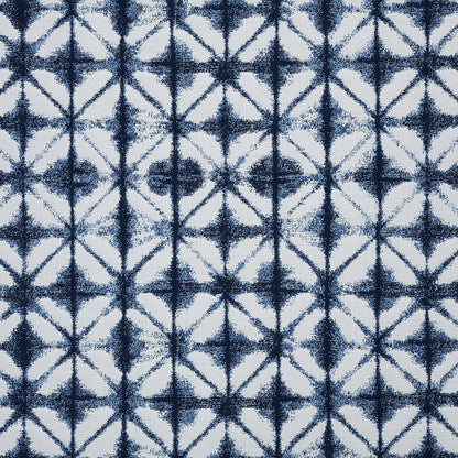 MIdori Upholstery Jacquard by Sunbrella - Indigo Shibori Diamonds