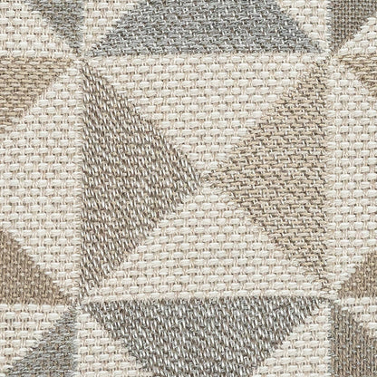 Array Upholstery Woven by Sunbrella - Dune Beige and Gray Geometric Detail