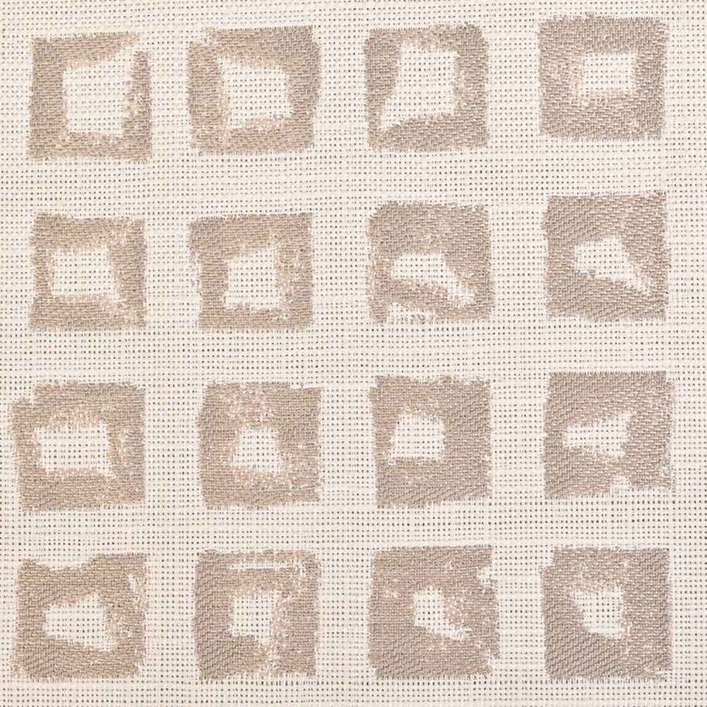 Kindle Jacquard by Sunbrella - Silk Beige Organic Squares