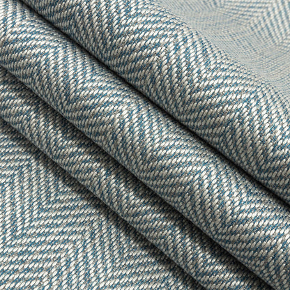 Fusion Posh Herringbone Woven by Sunbrella - Sky Folded