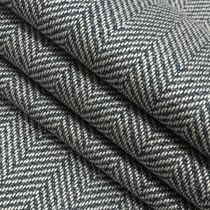 Fusion Posh Herringbone Woven by Sunbrella - Sapphire Folded