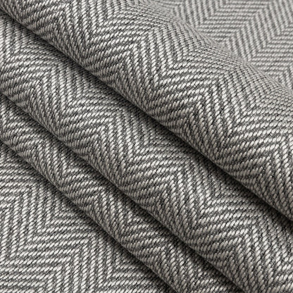 Fusion Posh Herringbone Woven by Sunbrella - Granite Folded