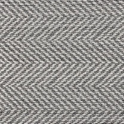 Fusion Posh Herringbone Woven by Sunbrella - Granite Detail