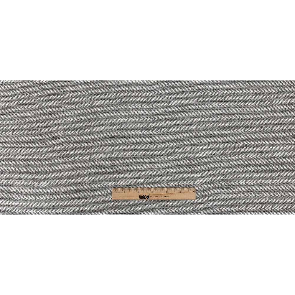 Fusion Posh Herringbone Woven by Sunbrella - Granite Full