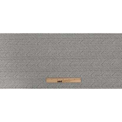 Fusion Posh Herringbone Woven by Sunbrella - Granite Full