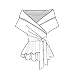 A white dress with a ruffled skirt and a bow tie