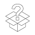 A black and white image of a question mark in a box