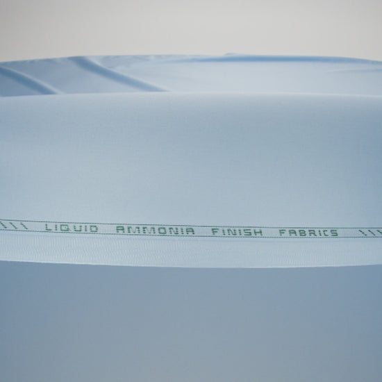 Egyptian Cotton Shirting - Sky Blue - Giza Collection - Image 5 of 5
