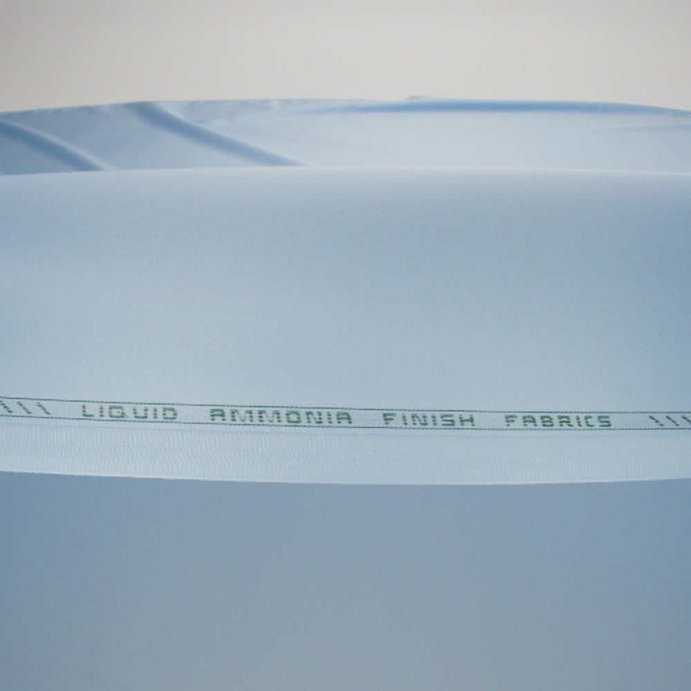 Egyptian Cotton Shirting - Sky Blue - Giza Collection - Image 5 of 5