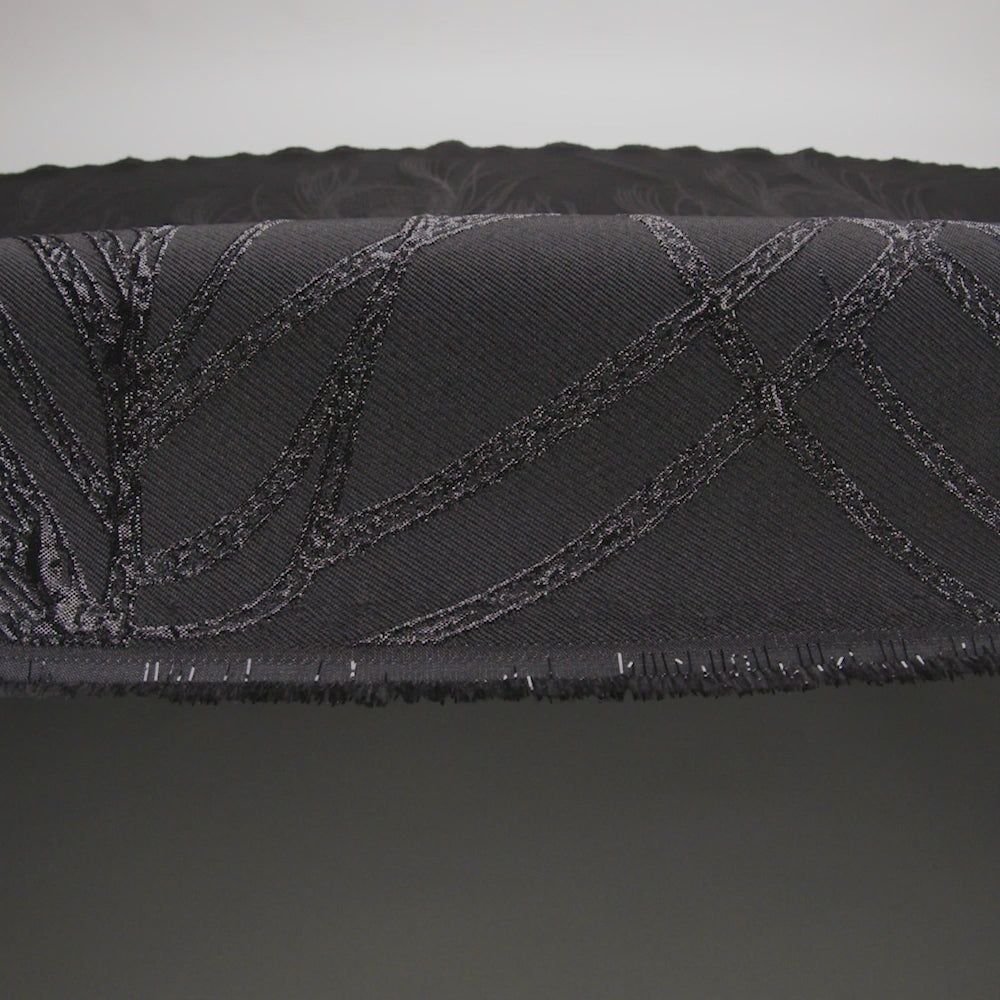 Metallic Black Feathers Luxury Brocade - Image 6 of 6