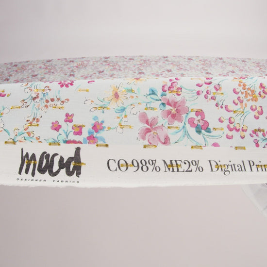 Cotton Voile Print with Metallic Dots - Baby Blue Floral - Mood Exclusive Celestial Serendipity - Image 5 of 5