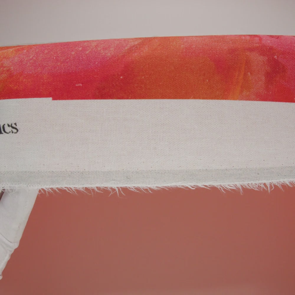 Linen and Rayon Woven - Orange, Red and Tan Muddled Pressed Flowers - Mood Exclusive Autumn Blaze Print - Image 6 of 6