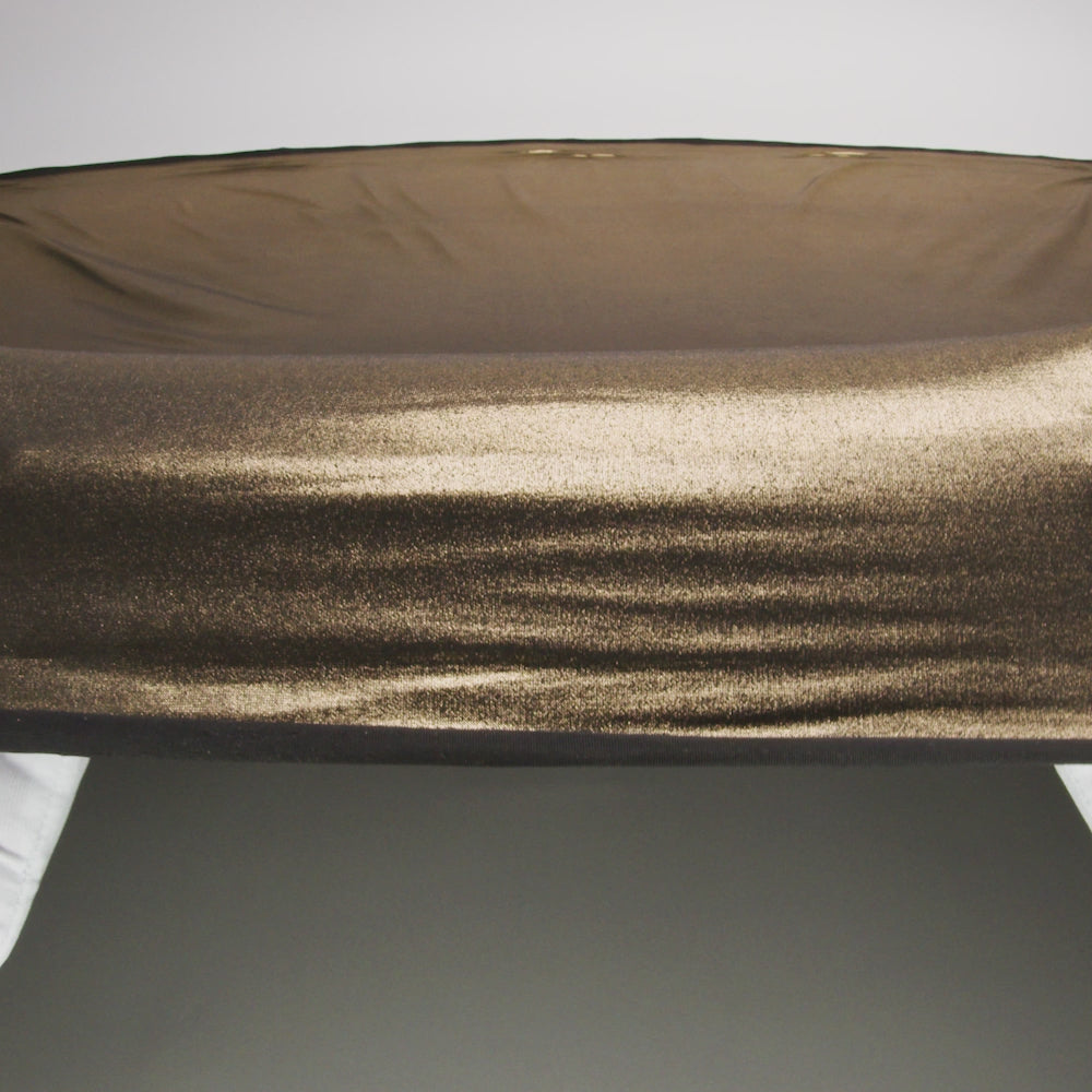 Polyester Interlock Knit with Gold Foiling - Black - Oriana Collection - Image 6 of 7