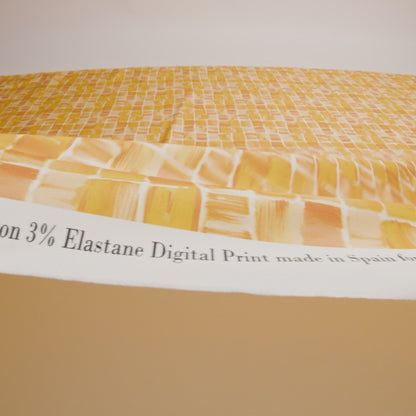 Stretch Cotton Sateen - Yellow Painted Squares - Swatch Me Print - Mood Exclusive Citrus Collection