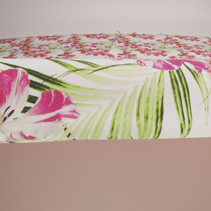 Compression Swimwear Tricot, UV Protective with Aloe Vera Microcapsules - Pink and Orange Tropical Floral - Caye Collection