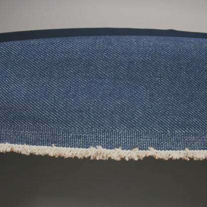 Lightweight Rigid Cotton Denim Twill - Light Indigo and Cream - Deadstock