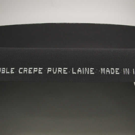 Italian Black Virgin Wool Double Crepe - Image 5 of 5