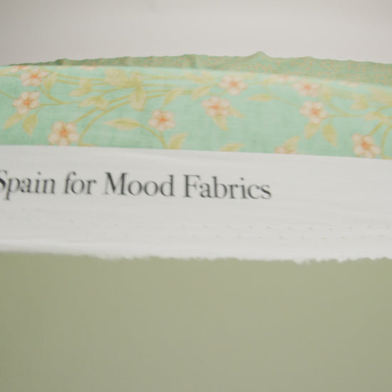 Cotton Poplin - Green and Cream Floral - Flora's Crown Print - Mood Exclusive Secret Garden Collection - Image 6 of 7