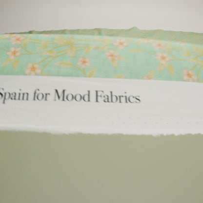 Cotton Poplin - Green and Cream Floral - Flora's Crown Print - Mood Exclusive Secret Garden Collection