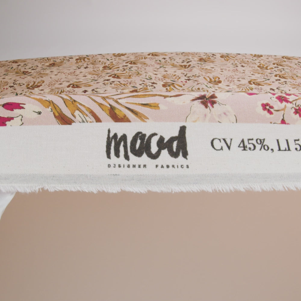Linen and Rayon Woven - Pink Floral - Primavera Print - Mood Exclusive Viso Collection - Image 5 of 5