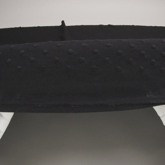 Famous Australian Designer Black Embroidered Polka Dots LightweightLinen and Cotton Woven - Image 6 of 6