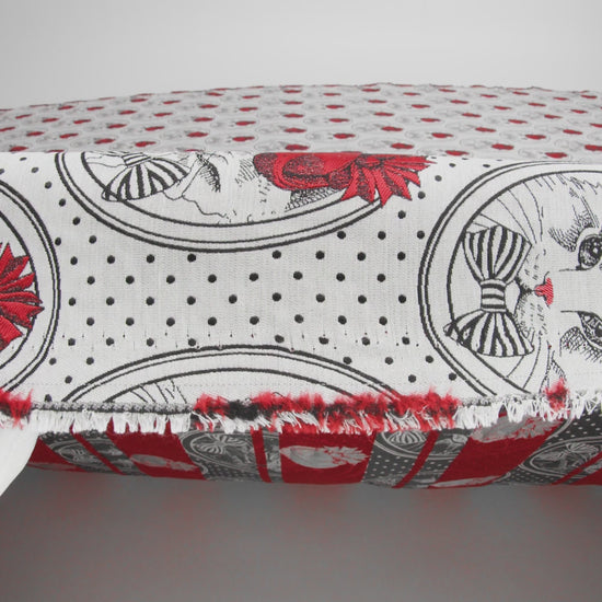 Red, White and Black Cat with Top Hat Jacquard - Image 5 of 5