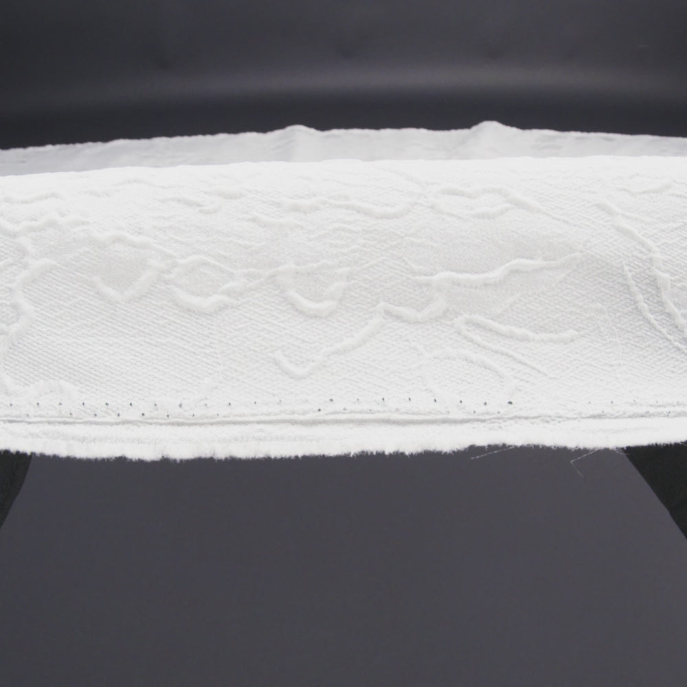 Luminous Off White Crinkled Luxury Brocade - Image 6 of 7