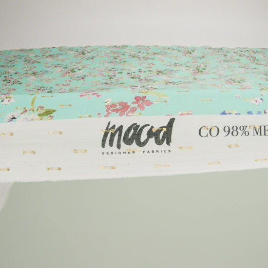 Cotton Voile Print with Metallic Dots - Seafoam Floral - Mood Exclusive April Awakening - Image 5 of 5