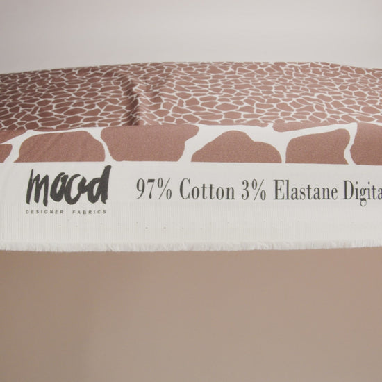 Stretch Cotton Sateen - Brown Giraffe Spots - Amorphous Amalgamation Print - Mood Exclusive Serengeti Collection - Image 5 of 5