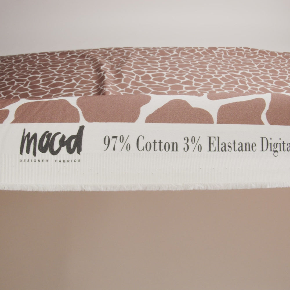 Stretch Cotton Sateen - Brown Giraffe Spots - Amorphous Amalgamation Print - Mood Exclusive Serengeti Collection - Image 5 of 5