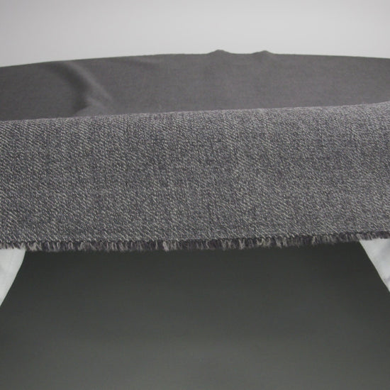 Black and Charcoal Virgin Wool Double Faced Melange - Image 5 of 5