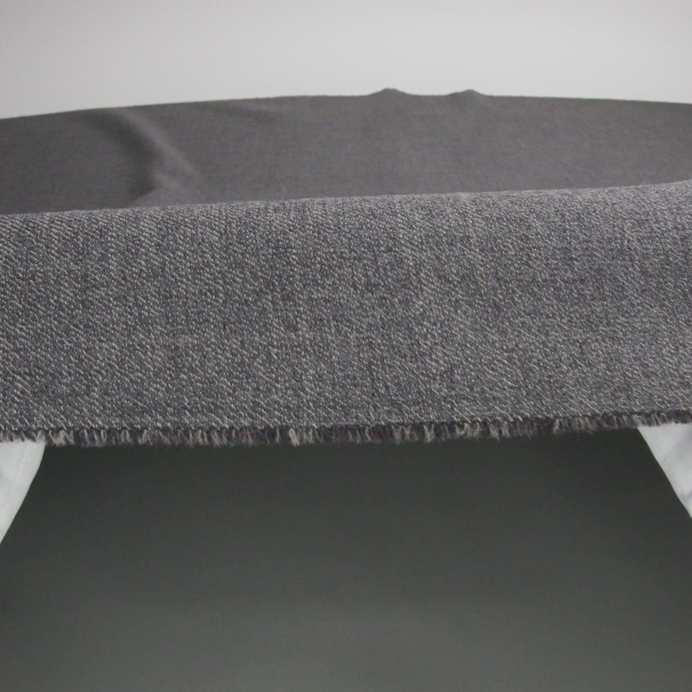 Black and Charcoal Virgin Wool Double Faced Melange - Image 5 of 5