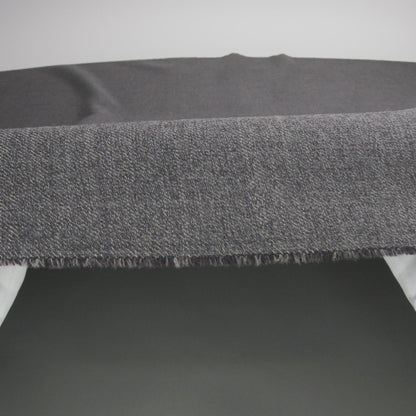 Black and Charcoal Virgin Wool Double Faced Melange