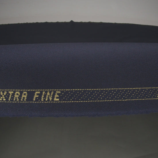 Virgin Merino Wool Twill Suiting Made in Italy - Navy - Image 6 of 6