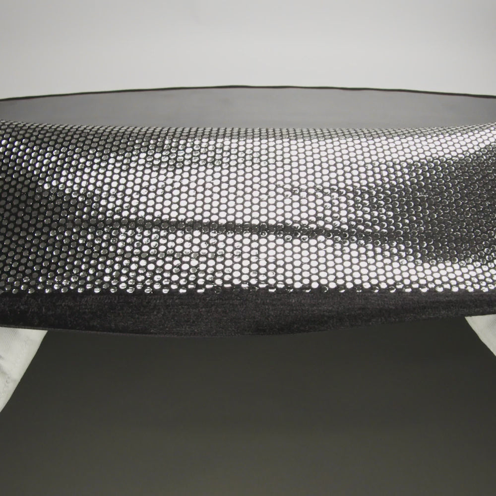 Stretch Polyester Velour with Crystal Foiled Polka Dots - Black and Silver - Image 7 of 8