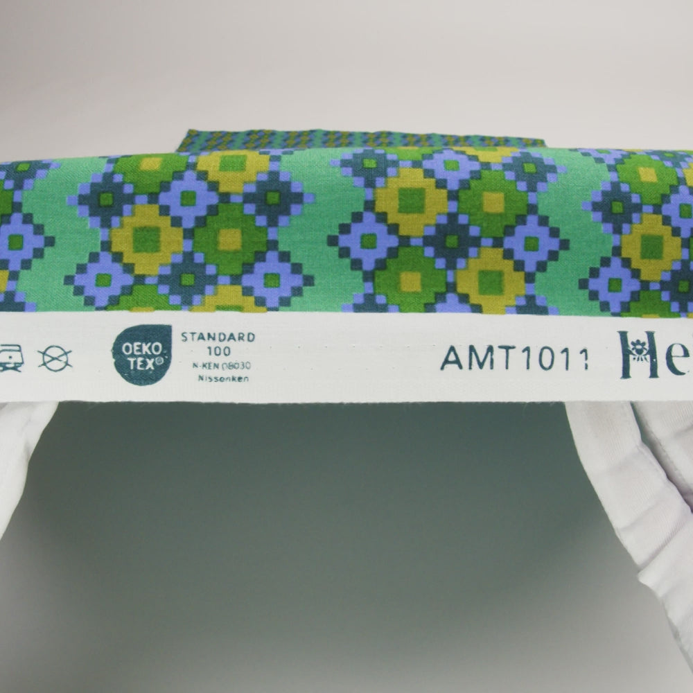 Printed Quilting Cotton by Anna Maria Textiles for Northcott - Sea Interwoven Geometric Stripes - Heiress Collection - Image 6 of 6