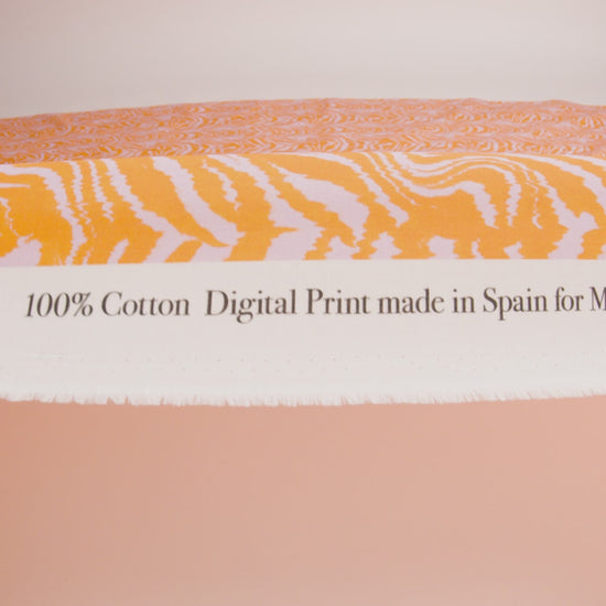 Cotton Voile - Pink and Orange Animal Stripes - Saffron River Print - Mood Exclusive Gisele Collection - Image 6 of 7